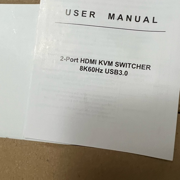 8K HDMI KVM Switch 2 Port - 8K@60Hz 3 USB ports for mouse, keyboard, printer,mic - Picture 8 of 8